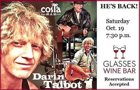 Live Music with Darin Talbot (Mr. Tahoe) @ Glasses Wine Bar